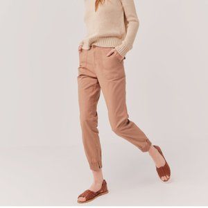 Woven Twill Utility Jogger in Clay, Size M